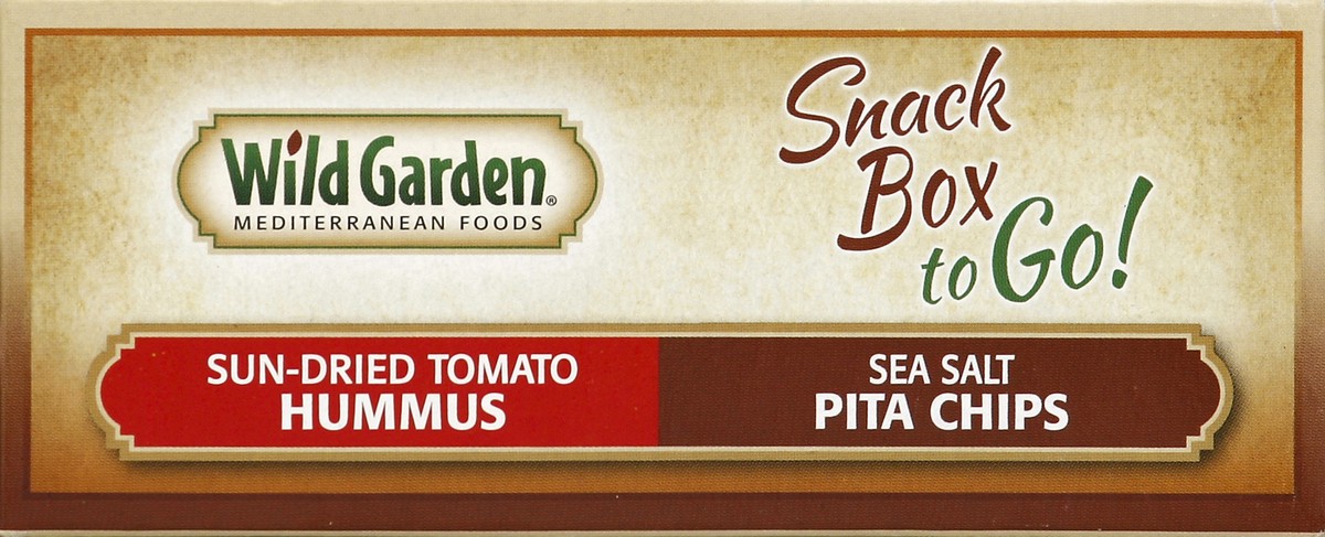 slide 3 of 6, Wild Garden Snack Box To Go! Sun-Dried Tomato Hummus Sea Salt Pita Chips, 3.01 oz