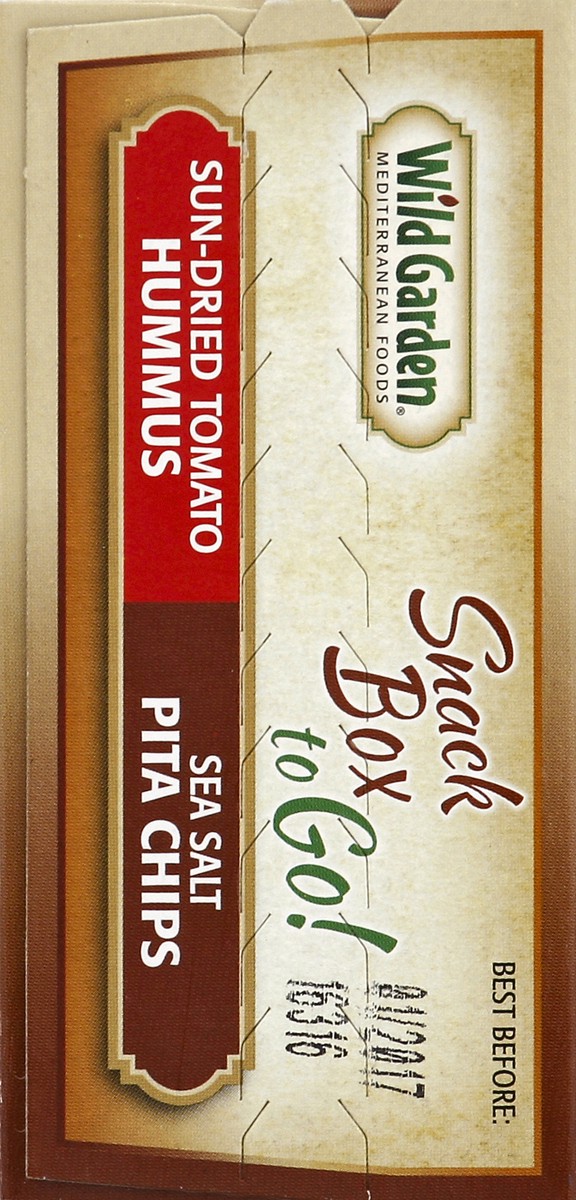 slide 4 of 6, Wild Garden Snack Box To Go! Sun-Dried Tomato Hummus Sea Salt Pita Chips, 3.01 oz