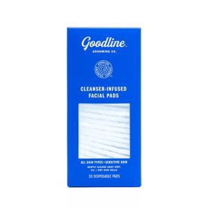 slide 1 of 1, Goodline Mens Cleanser Infused Facial Pads, 30 ct