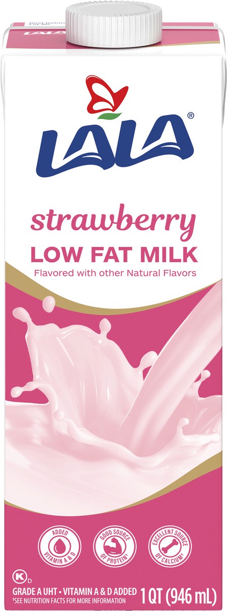 slide 8 of 11, LALA Low Fat Strawberry Milk 1 qt, 1 qt