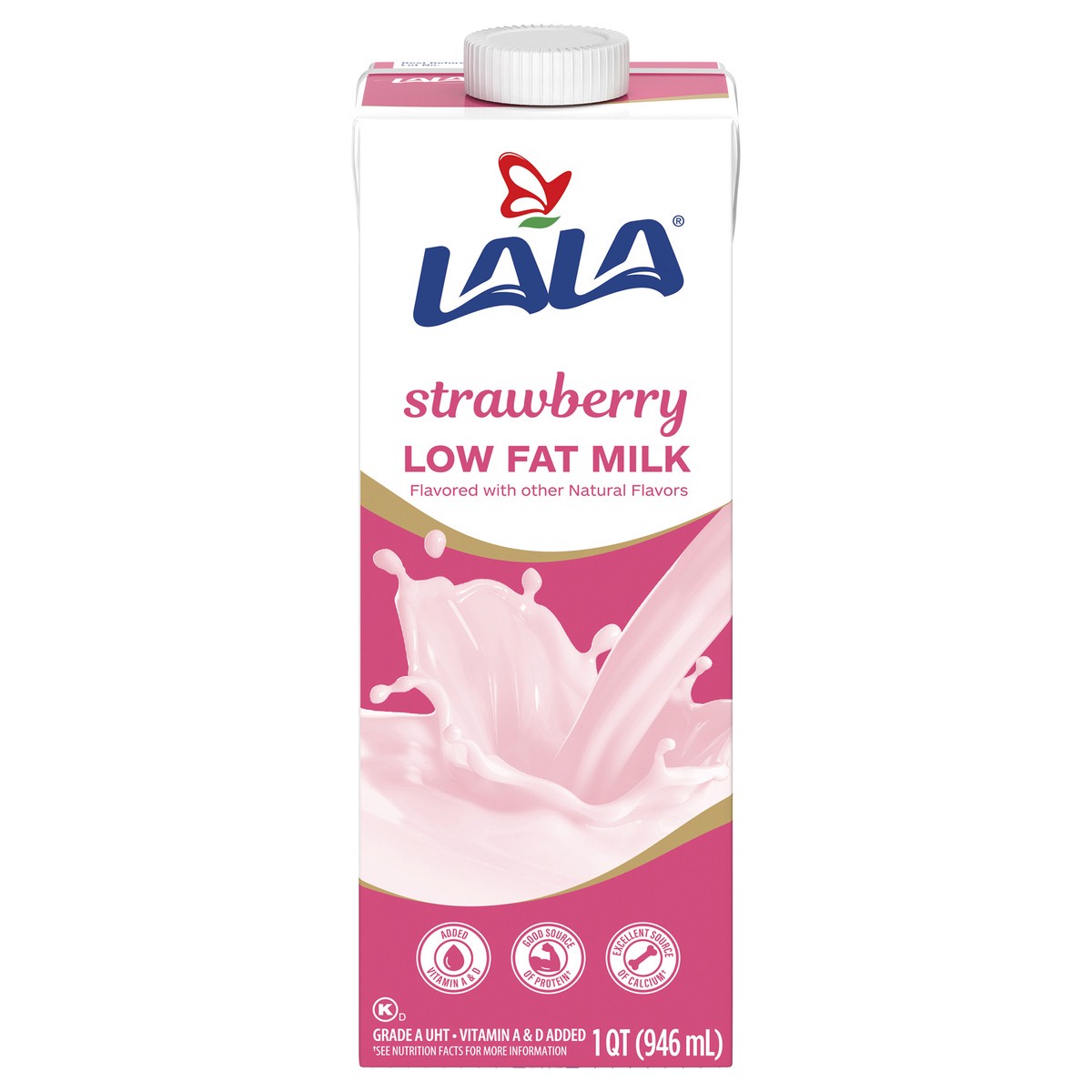 slide 1 of 11, LALA Low Fat Strawberry Milk 1 qt, 1 qt