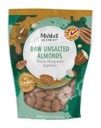 Market District Whole Supreme Nonpareil Unsalted Raw Almonds