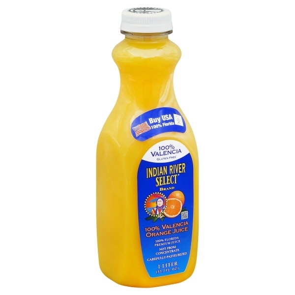 slide 1 of 1, Indian River Select Juice Orange Valencia - 33.7 oz, 33.7 oz