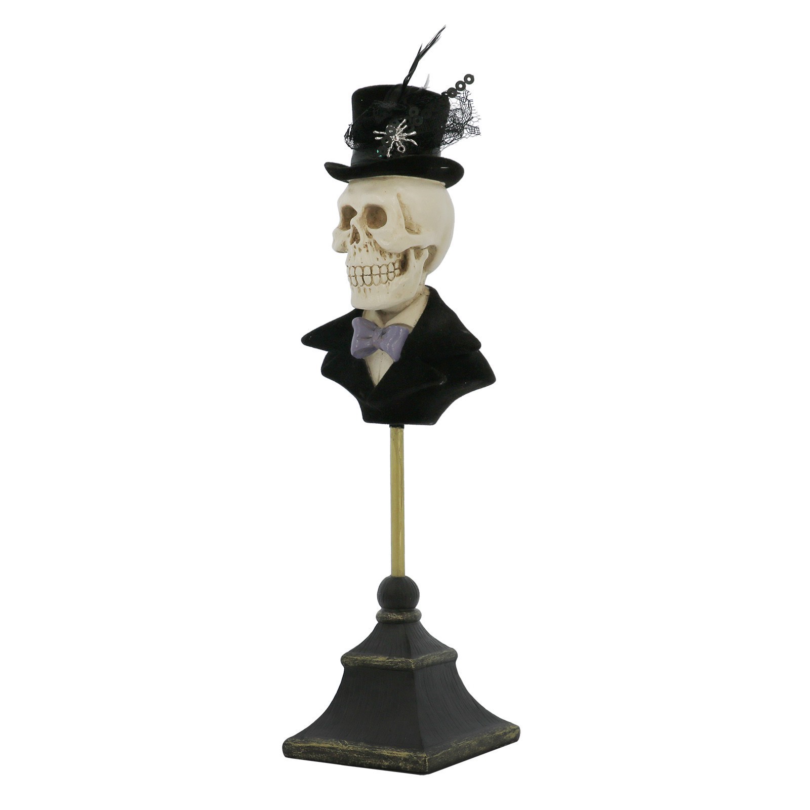 slide 2 of 4, 12" Skeleton Bust In Tuxedo By Ashland, 3.59 in x 3.23 in x 12 in