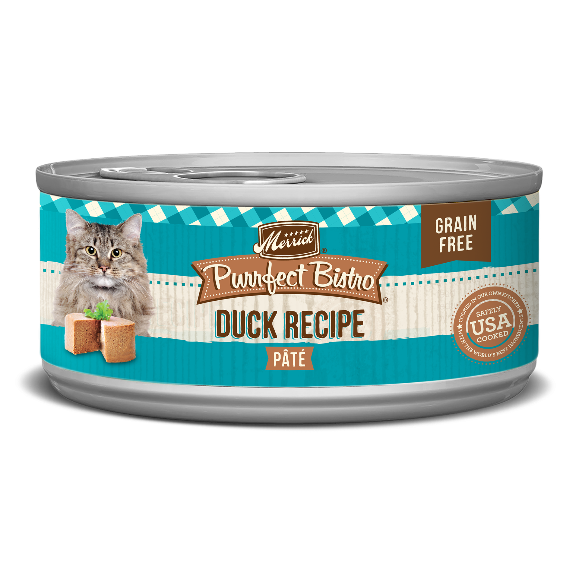 slide 1 of 4, Merrick Purrfect Bistro Grain Free Wet Cat Food Duck Recipe Pate - 5.5 oz Can, 5.5 oz