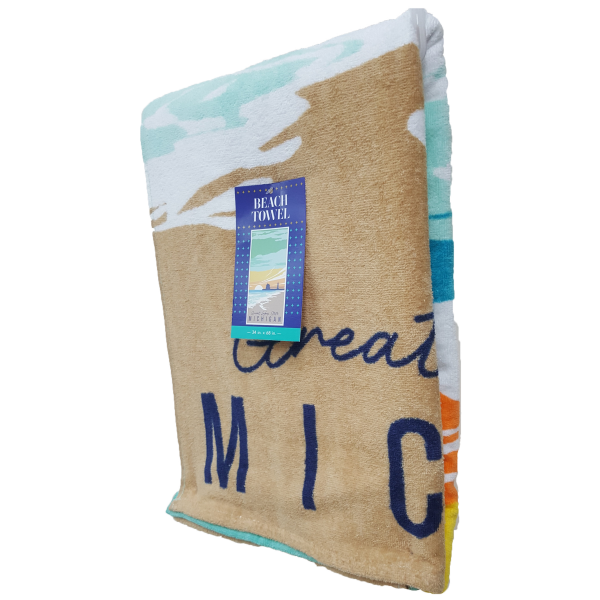 slide 28 of 29, Meijer Corporate Seasonal MCS Grand Haven Printed Beach Towel, 34 in x 68 in
