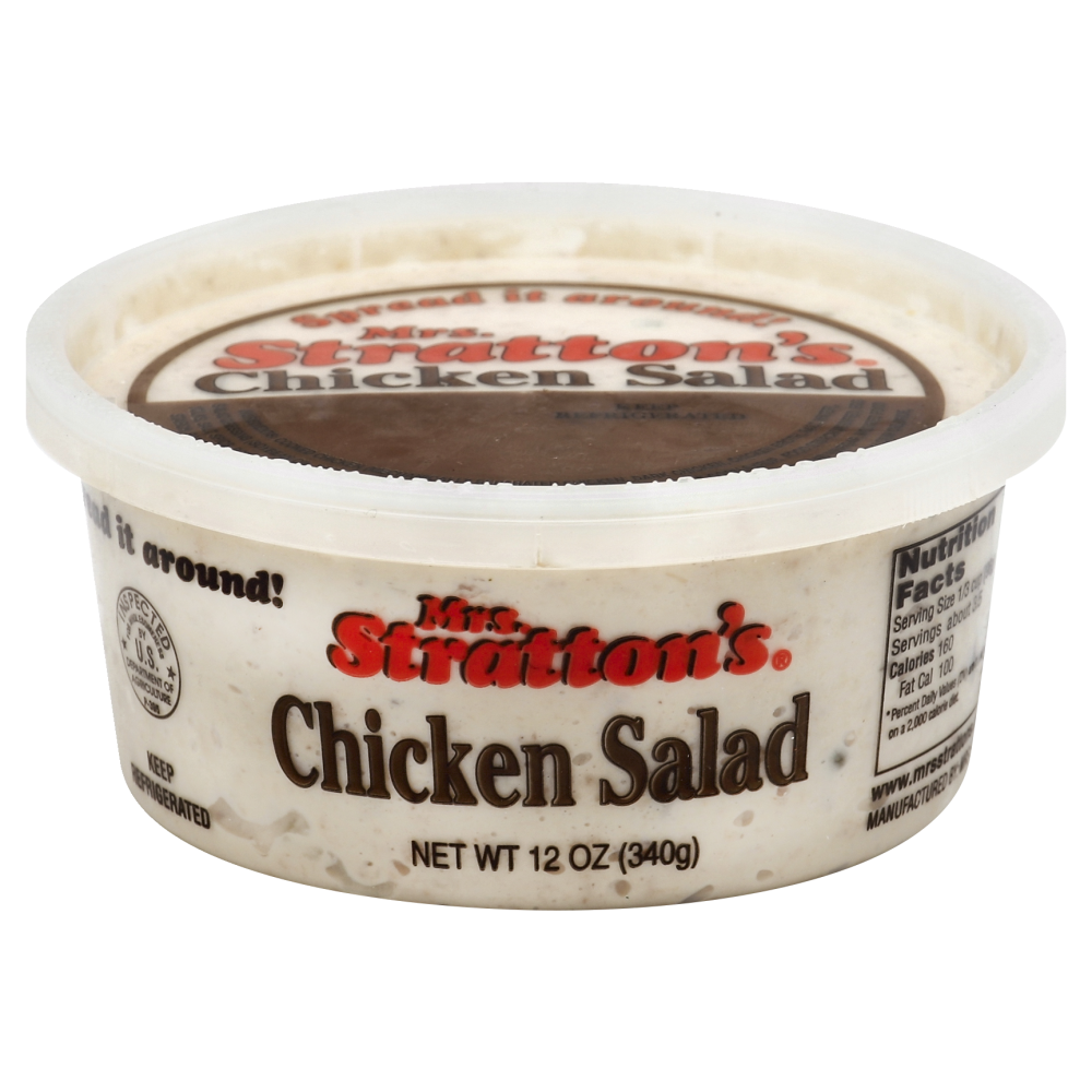 slide 1 of 3, Mrs. Stratton's Chicken Salad, 12 oz