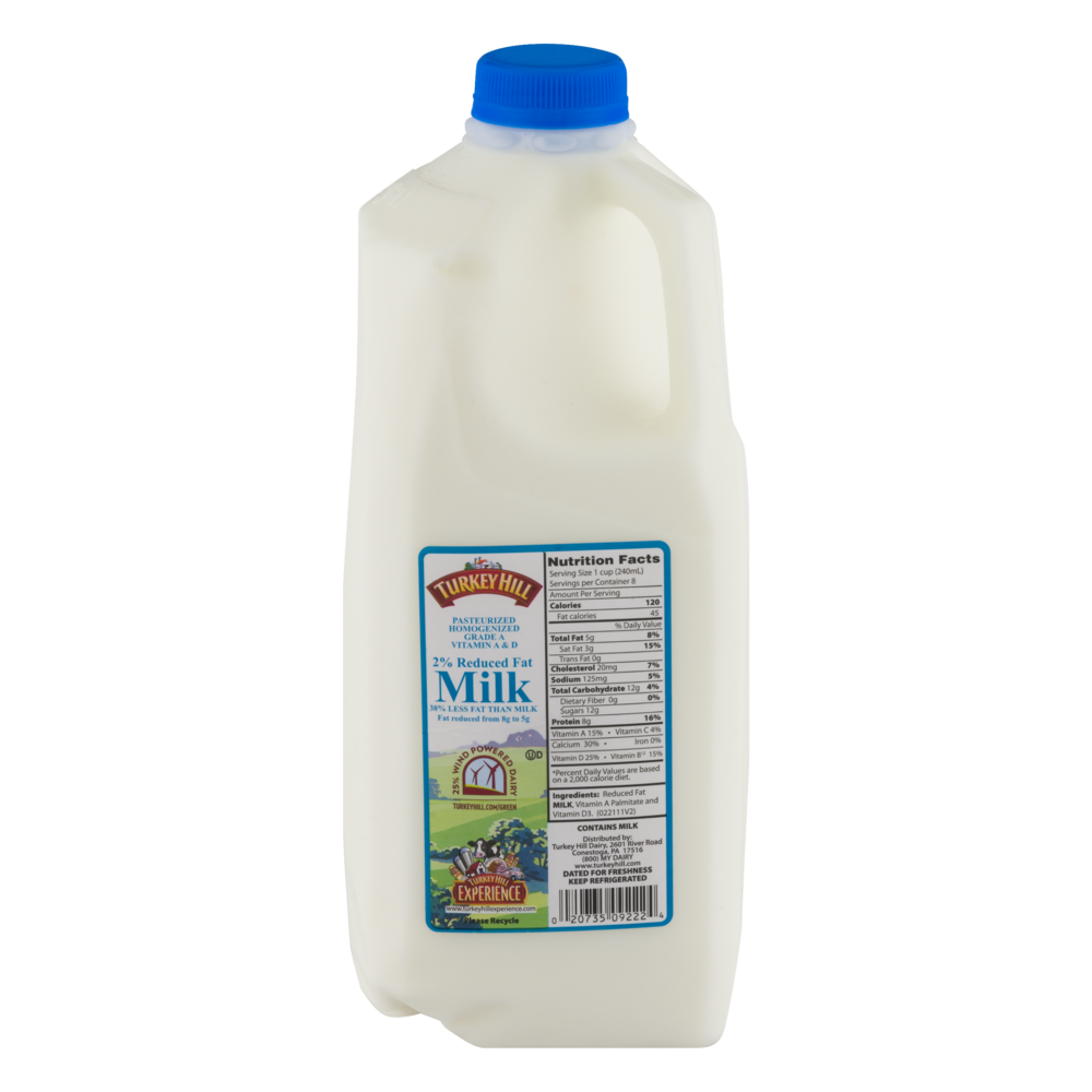 slide 1 of 4, Turkey Hill Milk, 2% Reduced Fat, 1/2 gal