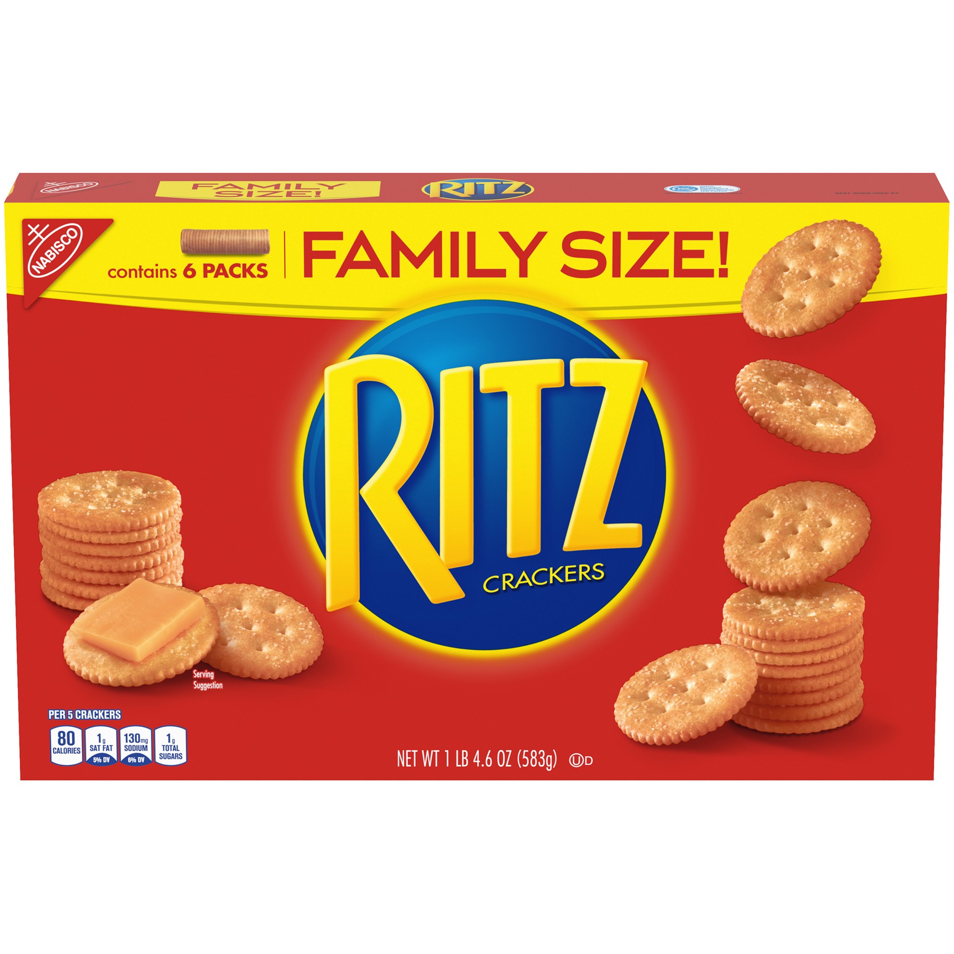 slide 1 of 5, RITZ Original Crackers, Family Size, 20.6 oz, 1.51 lb