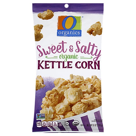 slide 1 of 1, O Organics Organic Popcorn Kettle Corn, 6 oz