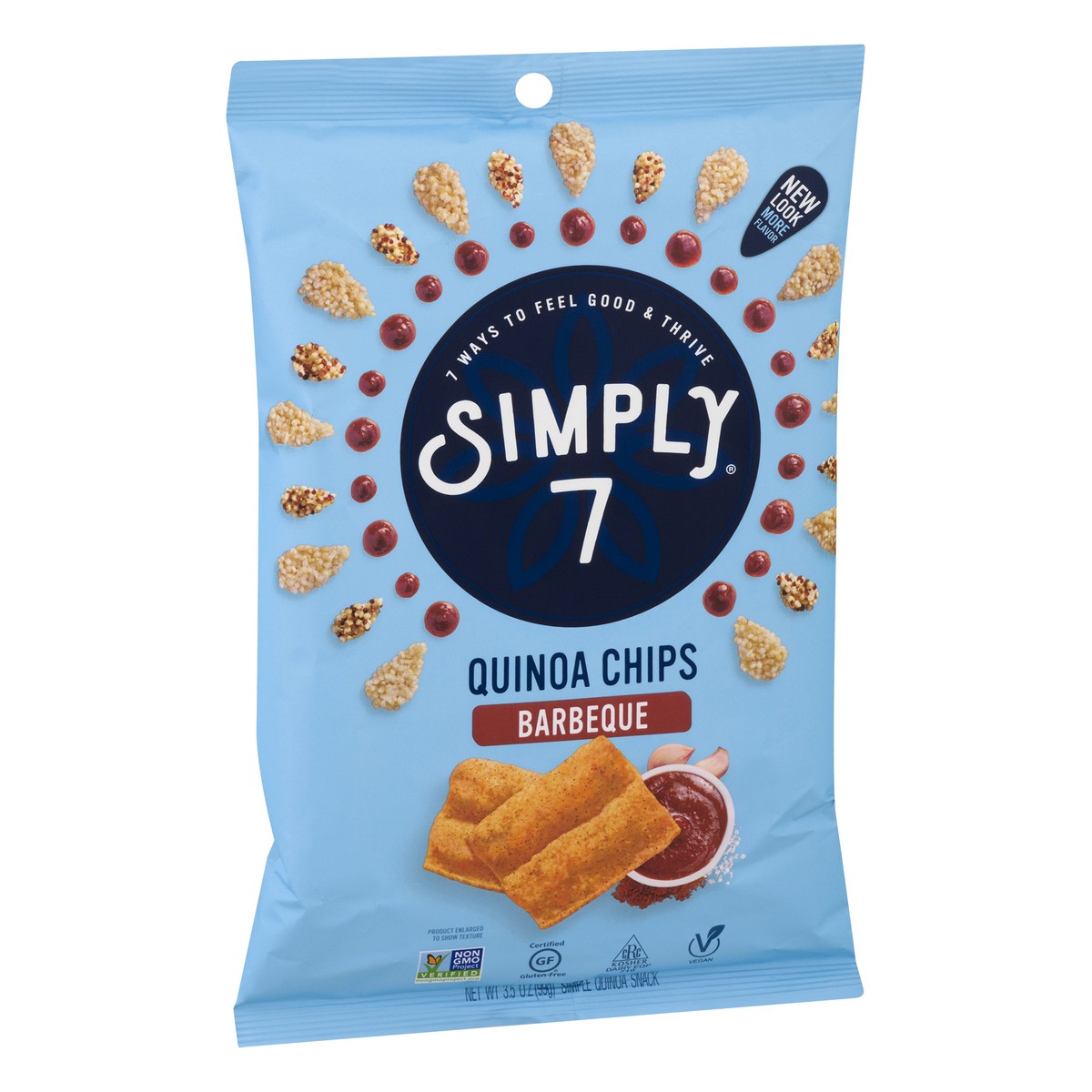 slide 2 of 9, Simply7 Barbeque Quinoa Chips 3.5 oz, 3.5 oz