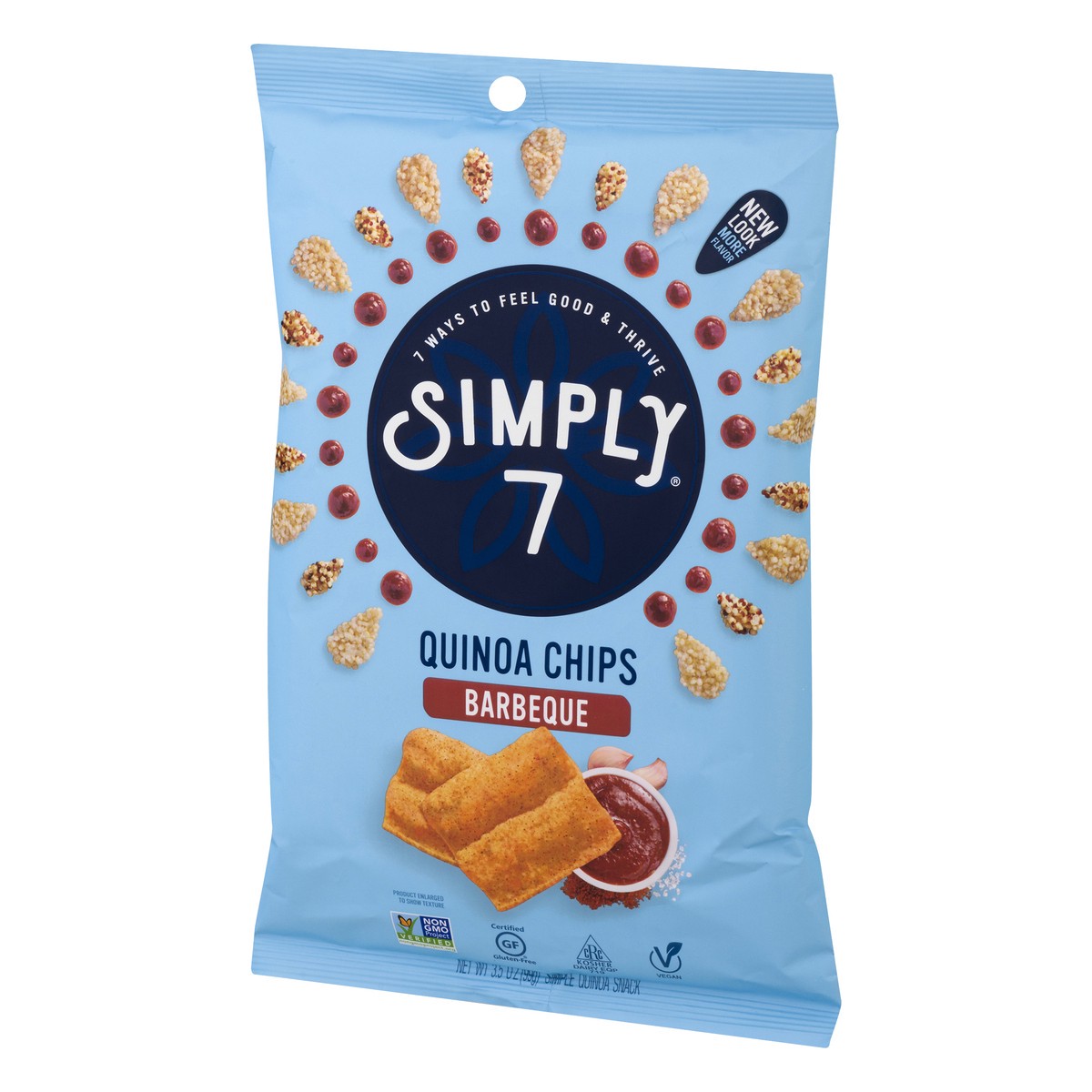 slide 3 of 9, Simply7 Barbeque Quinoa Chips 3.5 oz, 3.5 oz