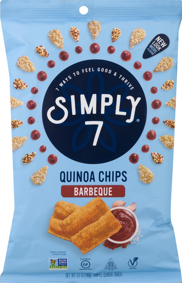 slide 1 of 9, Simply7 Barbeque Quinoa Chips 3.5 oz, 3.5 oz