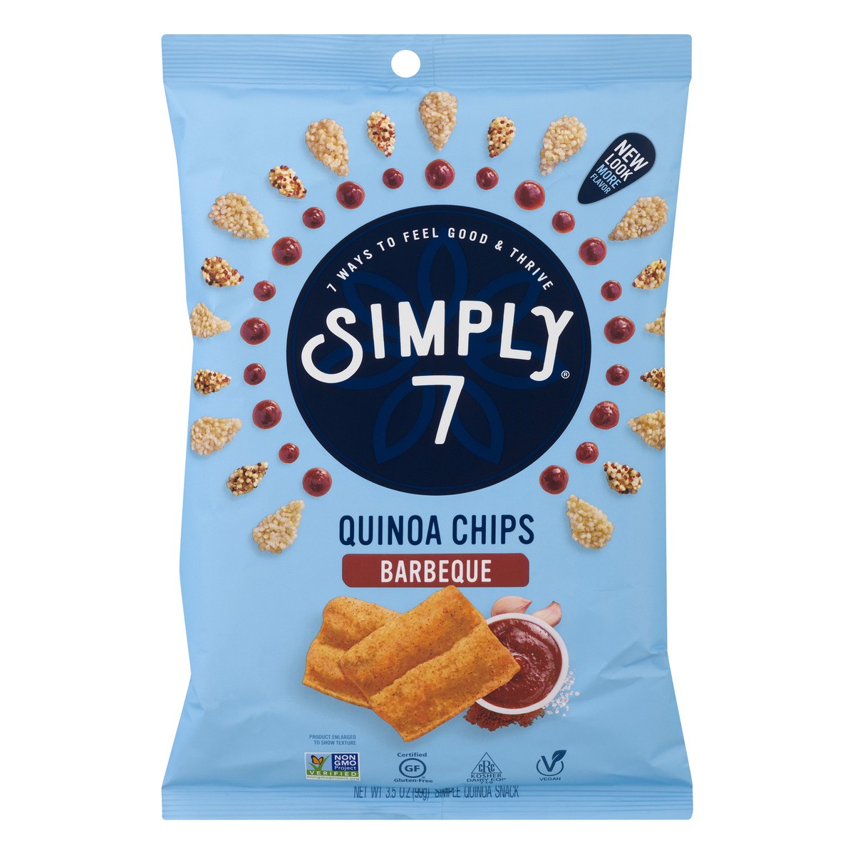 slide 1 of 9, Simply7 Barbeque Quinoa Chips 3.5 oz, 3.5 oz