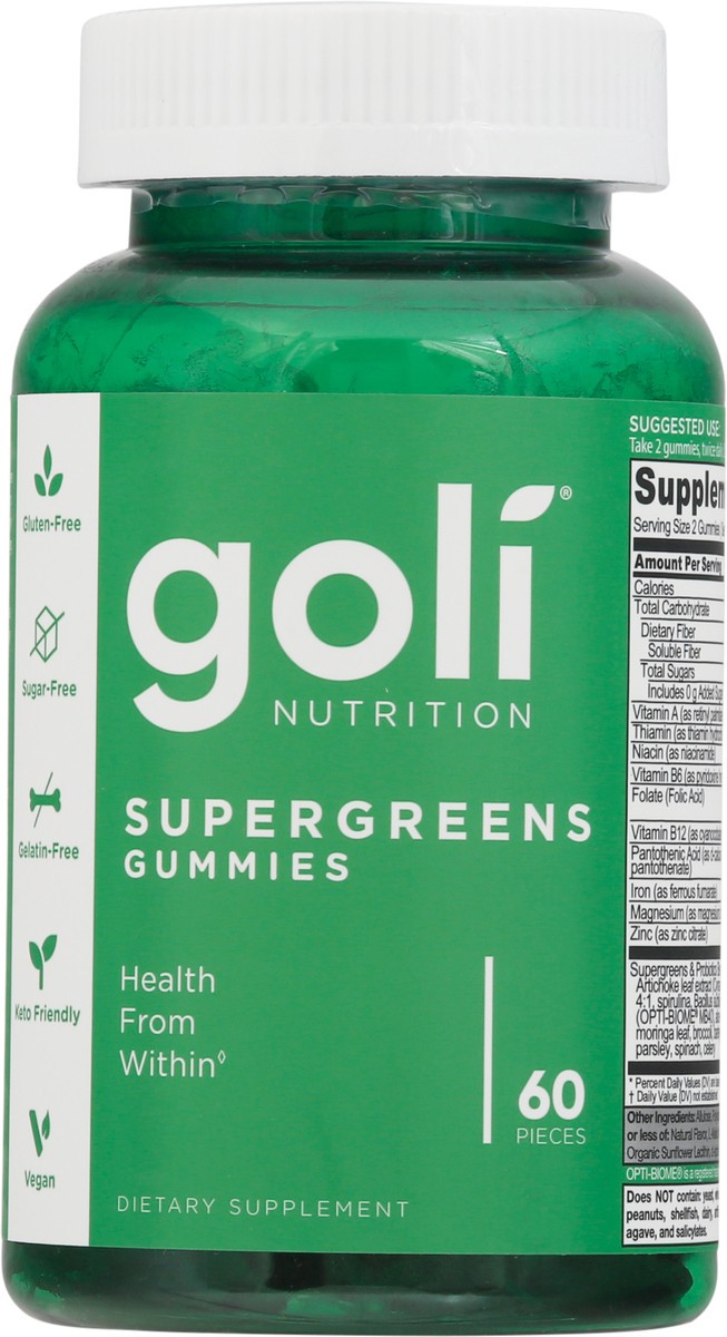 slide 6 of 13, Goli Supergreens Gummies, 60 ct