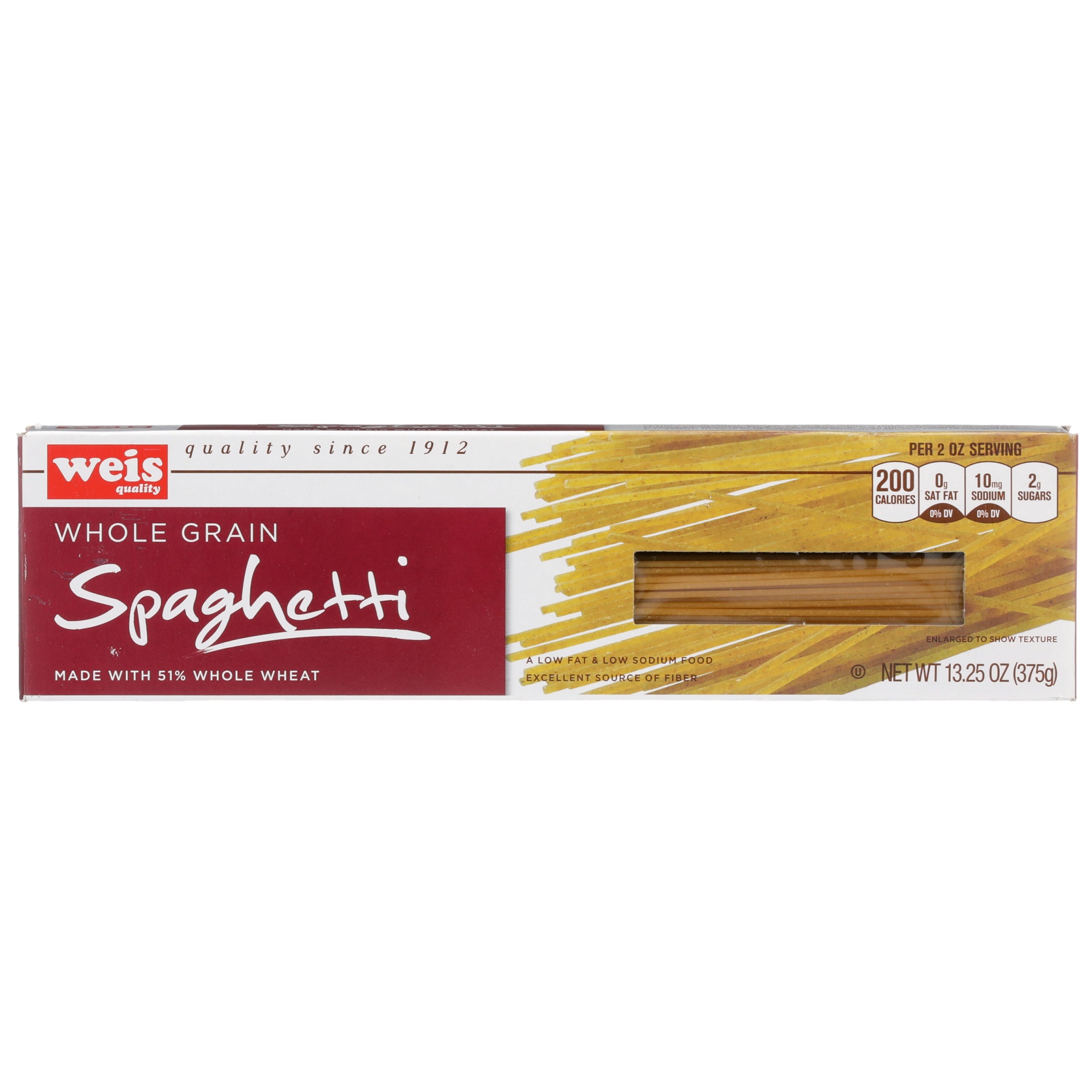 slide 1 of 6, Weis Quality Whole Grain Spaghetti Pasta, 13.25 oz