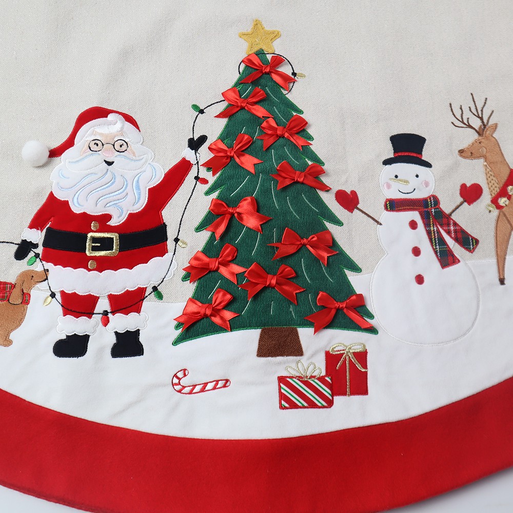 slide 2 of 3, 4ft. Santa Christmas Party Tree Skirt By Ashland, 4 ft
