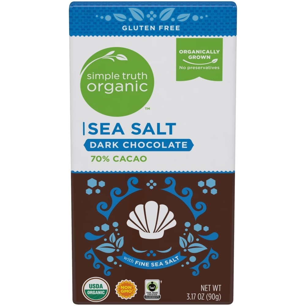 slide 1 of 5, Simple Truth Organic Dark Chocolate 3.17 oz, 3.17 oz