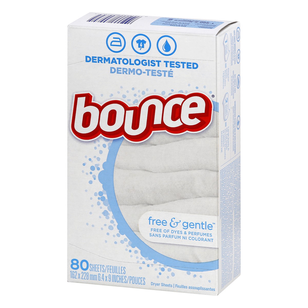 slide 3 of 9, Bounce Free & Gentle Dryer Sheets, 80 ct