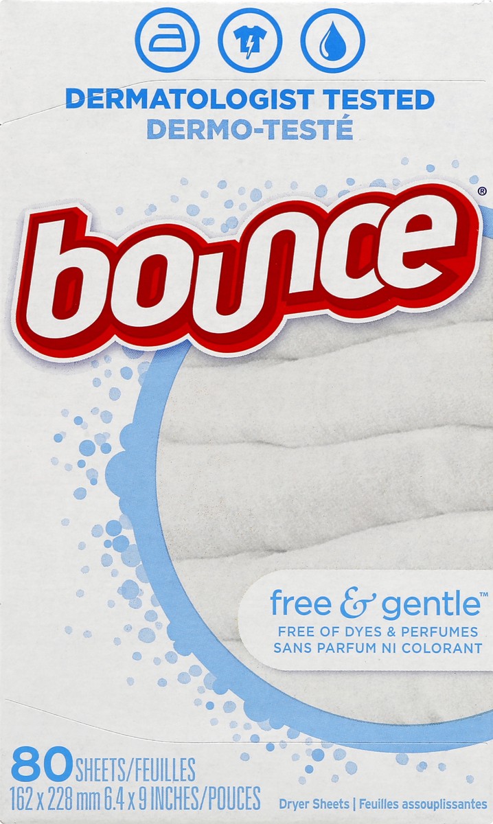 slide 6 of 9, Bounce Free & Gentle Dryer Sheets, 80 ct