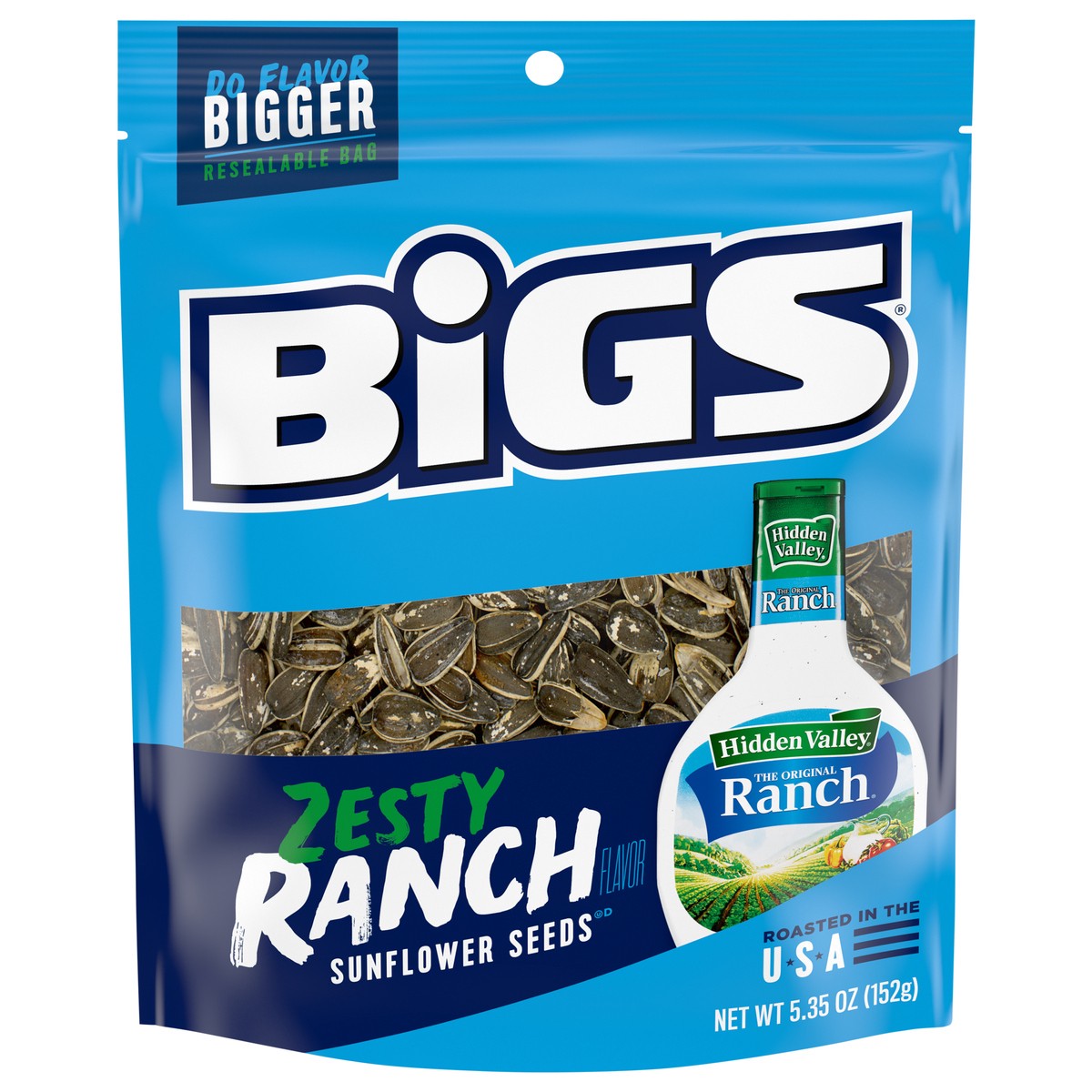 slide 1 of 8, BIGS Zesty Ranch Flavor Sunflower Seeds 5.35 oz, 5.35 oz