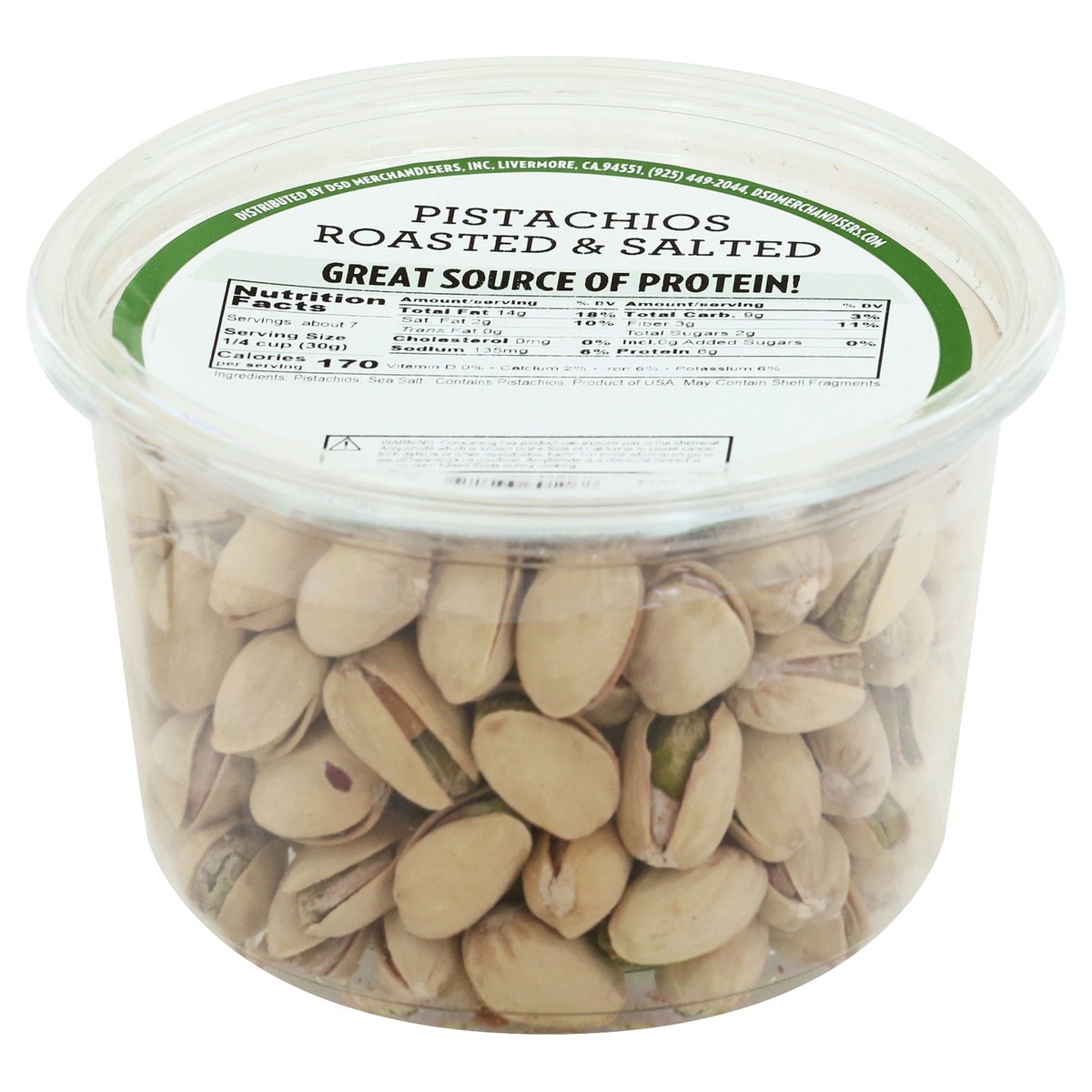 slide 3 of 12, DSD Merchandisers Roasted & Salted Pistachios 8 oz, 