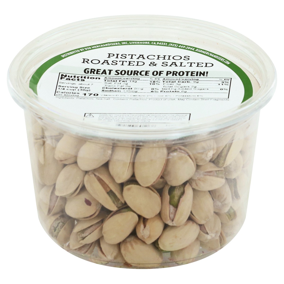 slide 7 of 12, DSD Merchandisers Roasted & Salted Pistachios 8 oz, 