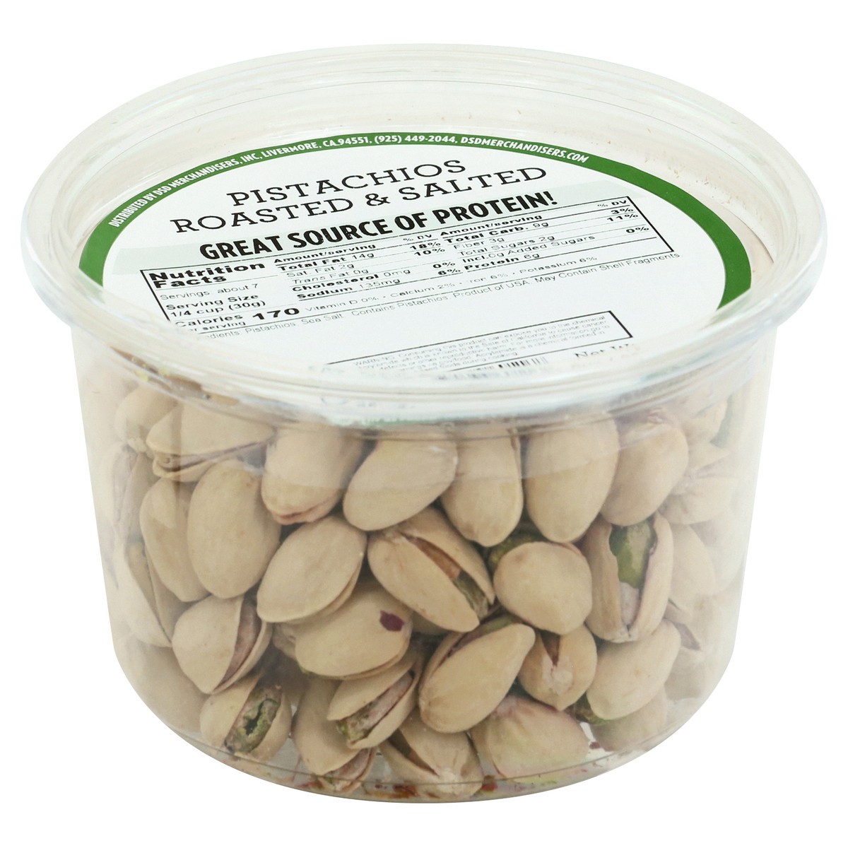 slide 10 of 12, DSD Merchandisers Roasted & Salted Pistachios 8 oz, 