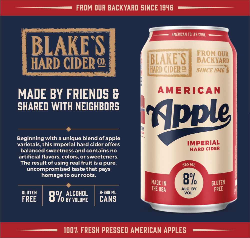 slide 3 of 4, Blake's Hard Cider Co. American Imperial Apple Hard Cider 6 - 355 ml Cans, 6 ct; 12 oz