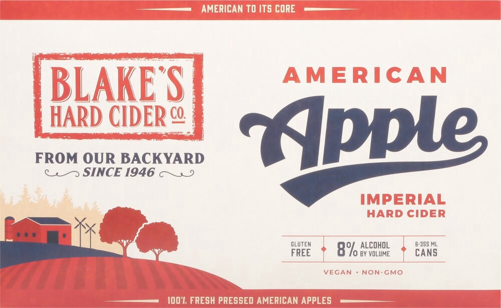 slide 2 of 4, Blake's Hard Cider Co. American Imperial Apple Hard Cider 6 - 355 ml Cans, 6 ct; 12 oz