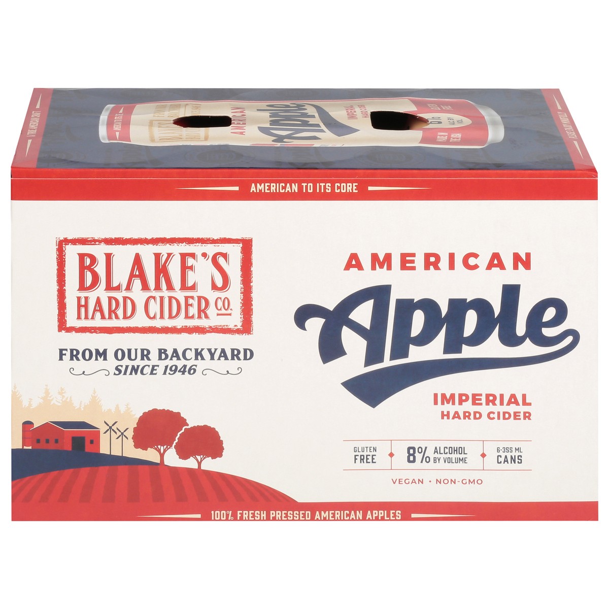 slide 1 of 4, Blake's Hard Cider Co. American Imperial Apple Hard Cider 6 - 355 ml Cans, 6 ct; 12 oz