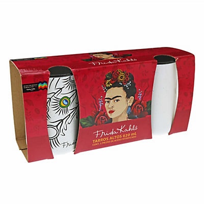 slide 1 of 1, Cinsa Tall Mug Frida Kahlo, 20 oz, 2 ct