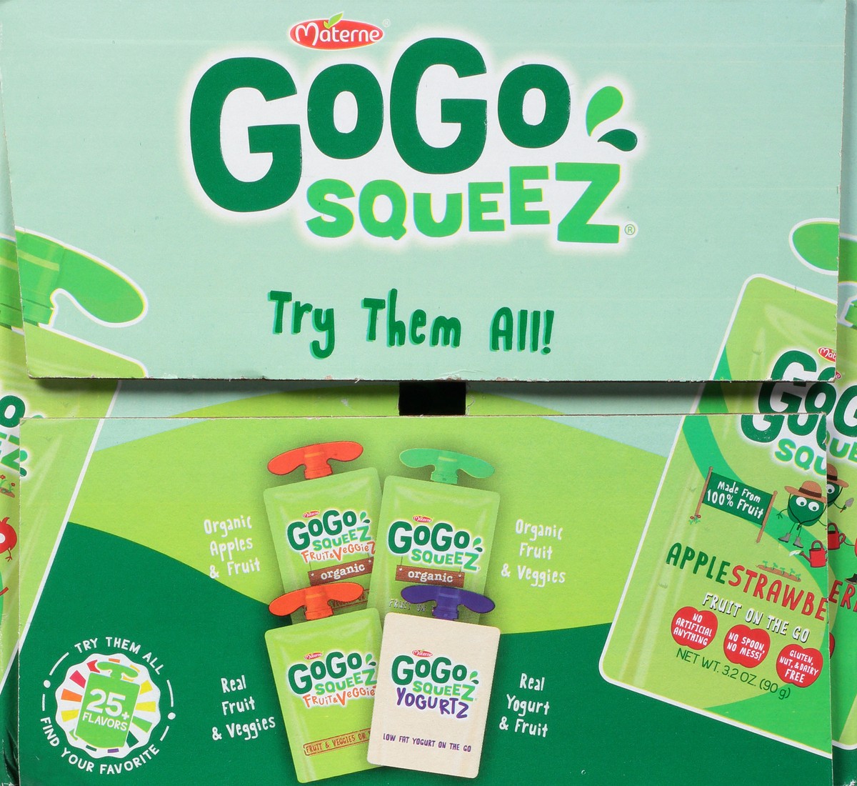 slide 10 of 14, GoGo squeeZ Variety Pack Fruit on the Go Applesauce 48 - 3.2 oz Pouches, 48 ct