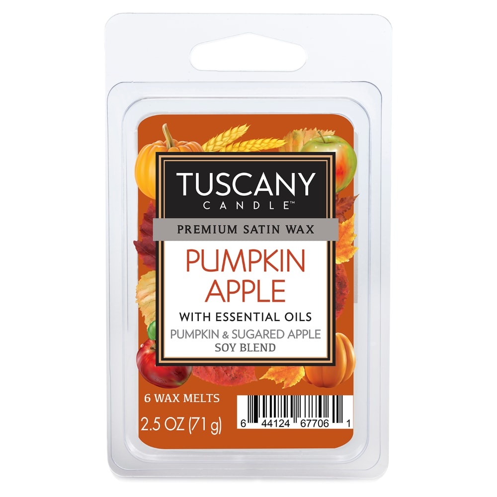 slide 1 of 1, Tuscany Candle Pumpkin Apple Premium Satin Wax Melts, 6 ct