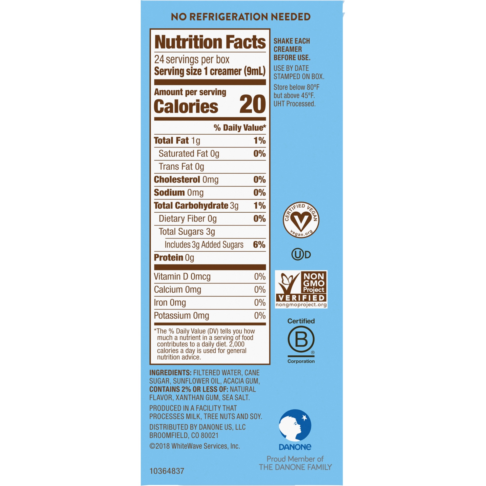 Silk Vanilla Dairy Free Creamer Singles 24Ct 7.3 fl oz Shipt