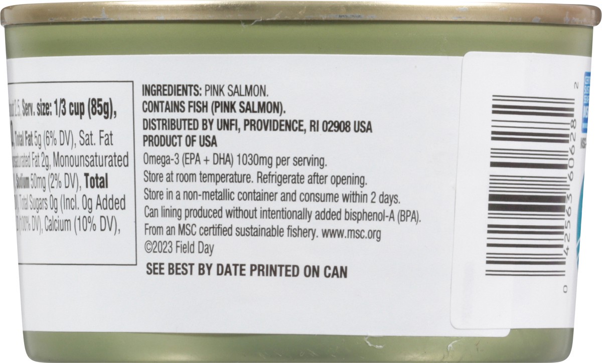 slide 12 of 14, Field Day Pink Wild Caught Salmon 7.5 oz, 7.5 oz