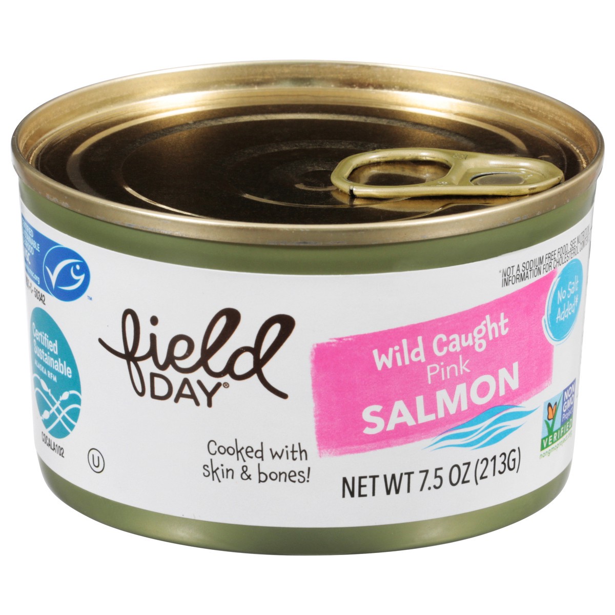 slide 10 of 14, Field Day Pink Wild Caught Salmon 7.5 oz, 7.5 oz