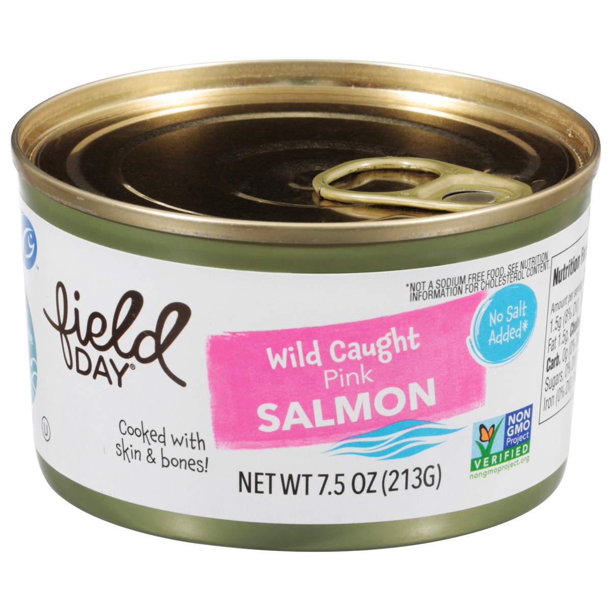 slide 11 of 14, Field Day Pink Wild Caught Salmon 7.5 oz, 7.5 oz