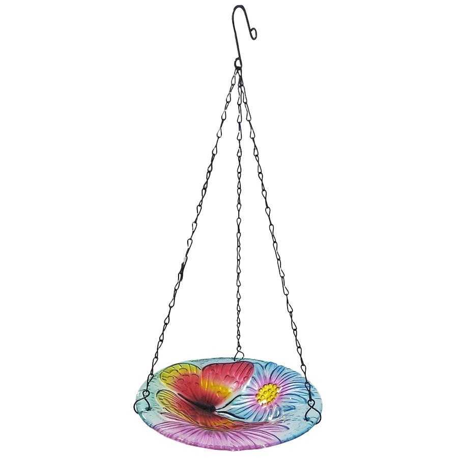 slide 1 of 1, Garden Party Hanging Bird Bath, 1 ct