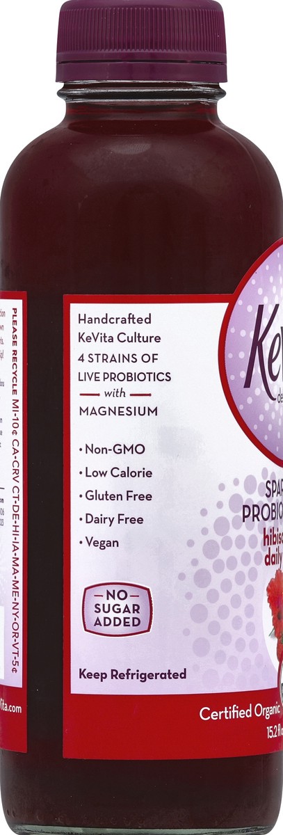 slide 2 of 4, KeVita Hibiscus Berry Sparkling Probiotic Drink - 15.2 fl oz, 15.2 fl oz