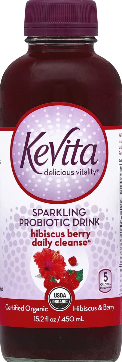 slide 3 of 4, KeVita Hibiscus Berry Sparkling Probiotic Drink - 15.2 fl oz, 15.2 fl oz