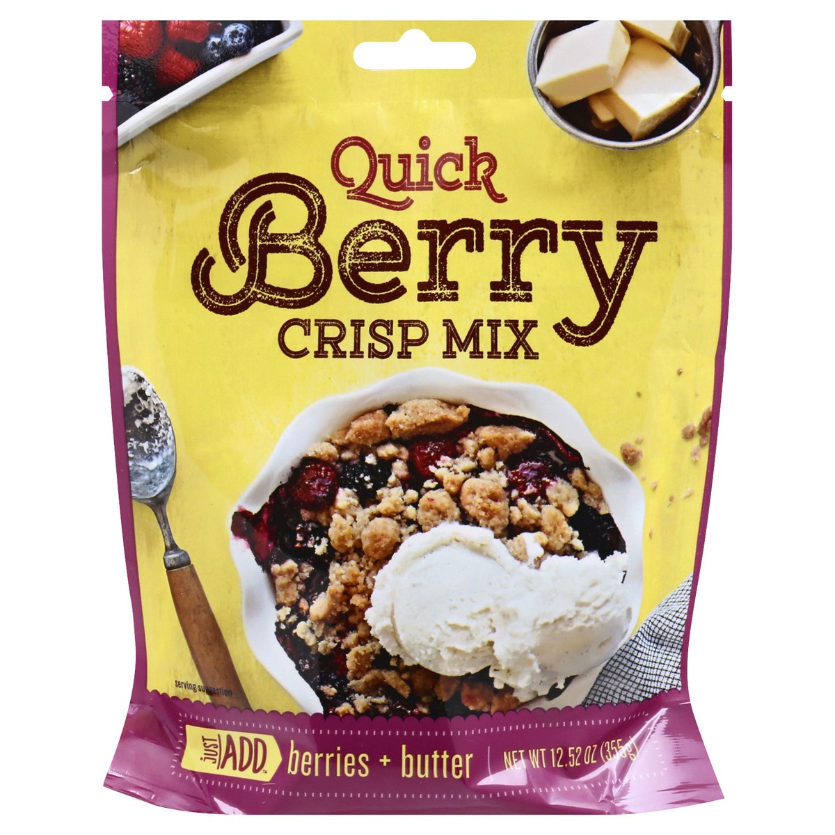 slide 1 of 12, Just ADD Quick Berry Crisp Mix 12.52 oz, 12.52 oz