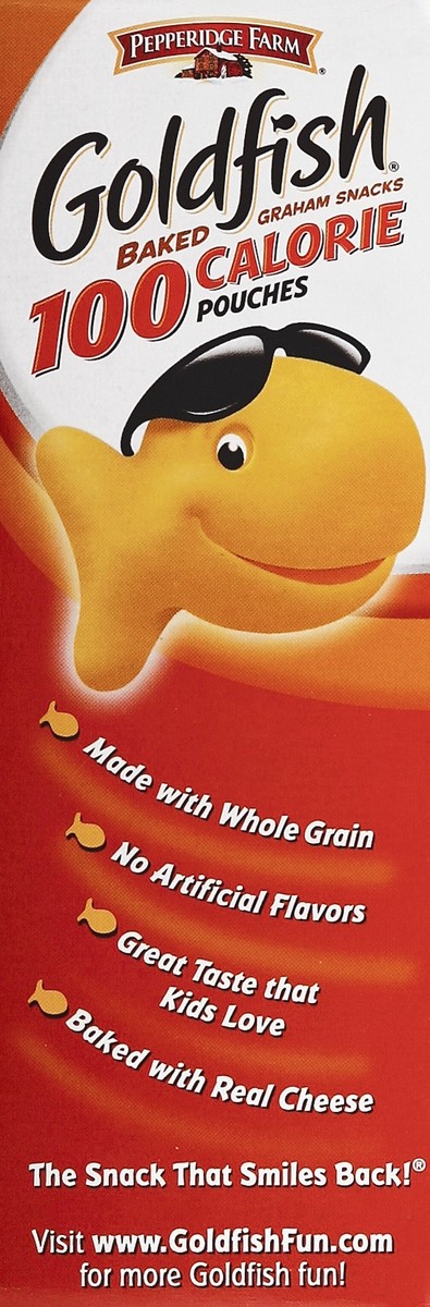 slide 3 of 5, Pepperidge Farm Goldfish 100 Calorie Flavor Blasted Xtra Cheddar Snack Cracker Pouches, 5 ct; 3.6 oz