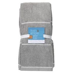 Fresh & Simple Grey Dot Weft Kitchen Towel, 16x26