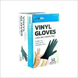 Nicole Home Collection Vinyl Gloves Blue Latex Free-Ppowder Free