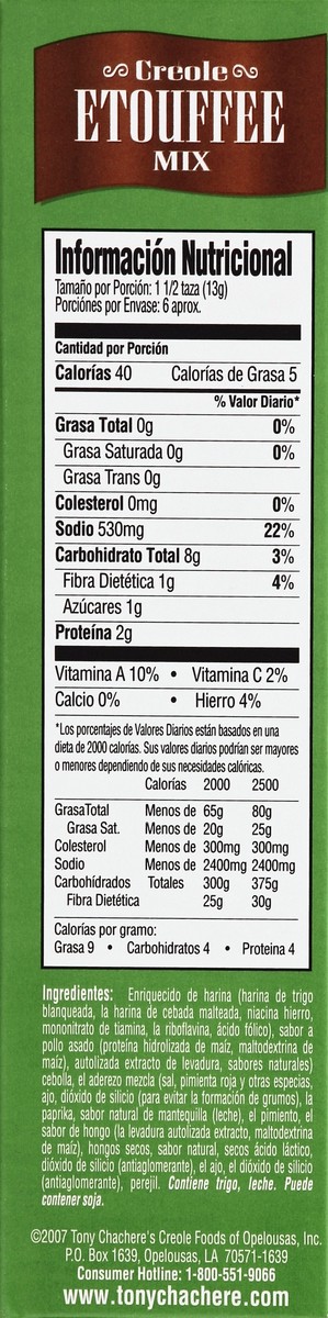 slide 4 of 4, Tony Chachere's Etouffee Mix 2.75 oz, 2.75 oz