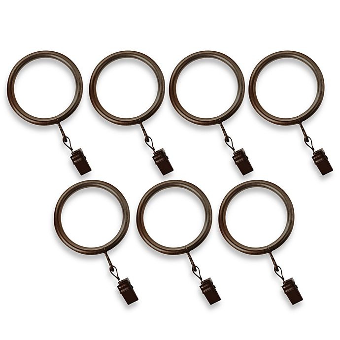 slide 1 of 1, Cambria Premier Complete Clip Rings - Oil Rubbed Bronze, 7 ct