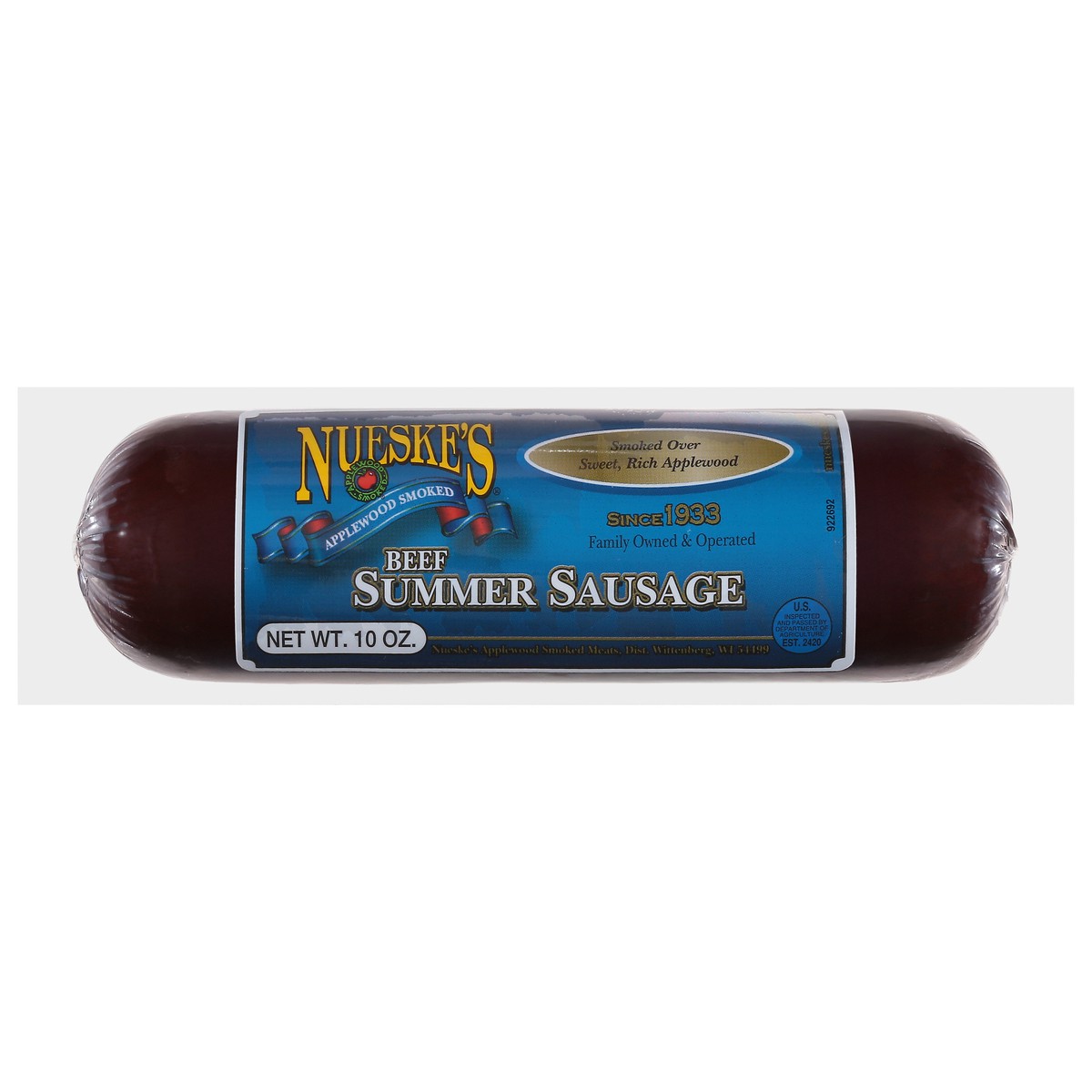 slide 1 of 9, Nueske's Beef Summer Sausage 10 oz, 8 oz