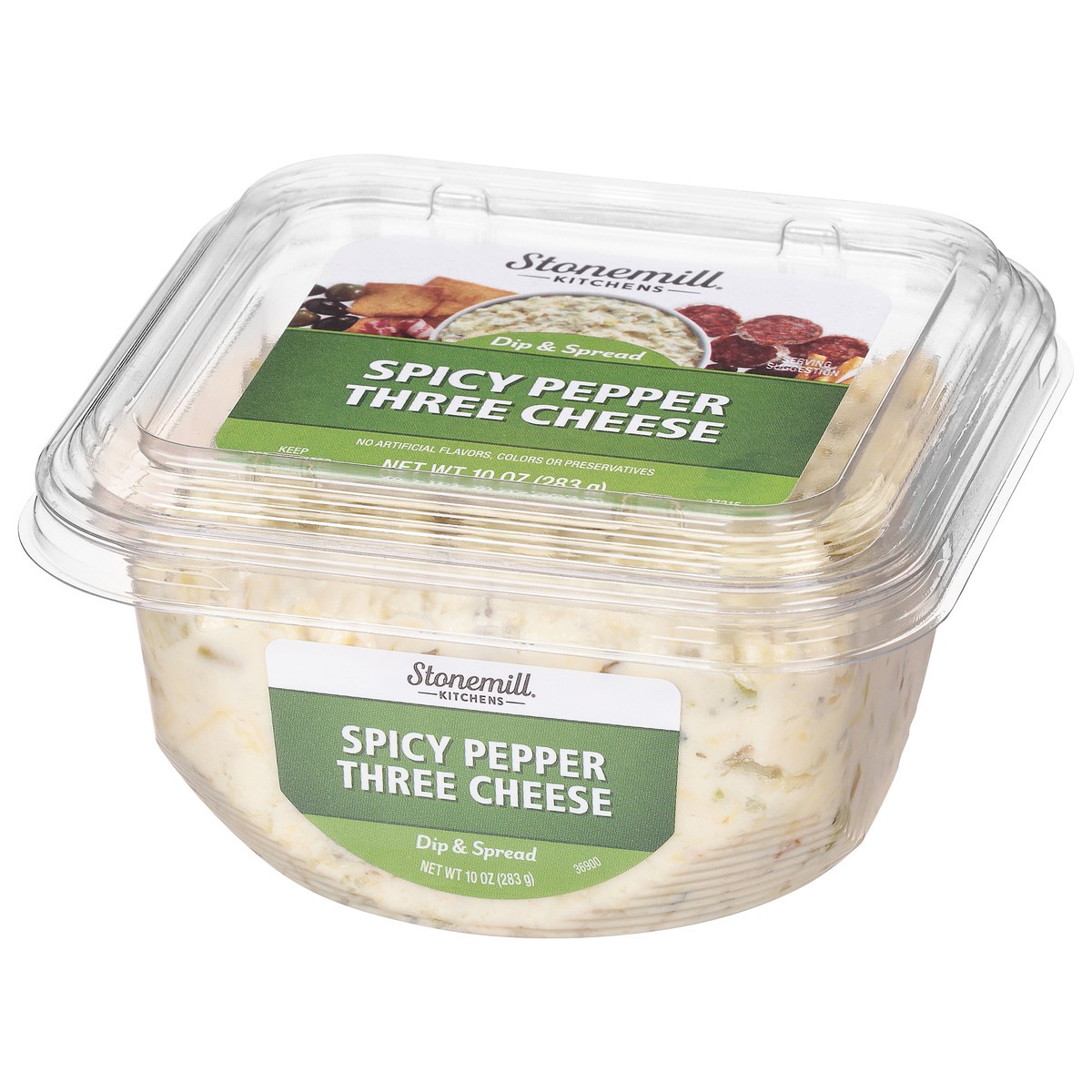 slide 9 of 13, Stonemill Kitchens Spicy Pepper Three Cheese Dip, 10 oz