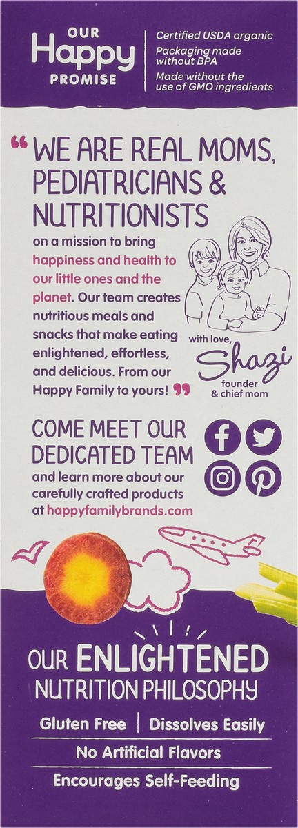 slide 6 of 9, Happy Baby Organic Teethers, Baby Food Snack, Blueberry & Carrot – 12ct/0.14oz Each, 12 ct
